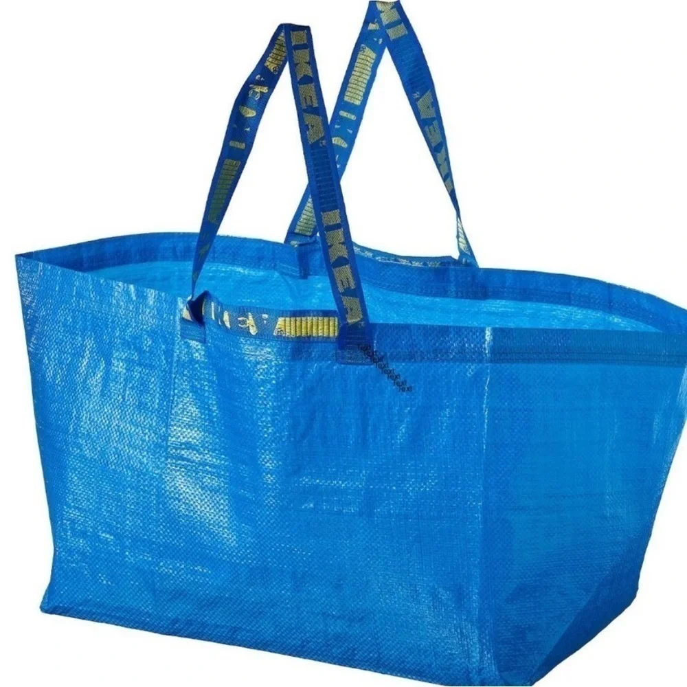 Frakta blue Ikea tote shopping bag reusable durable